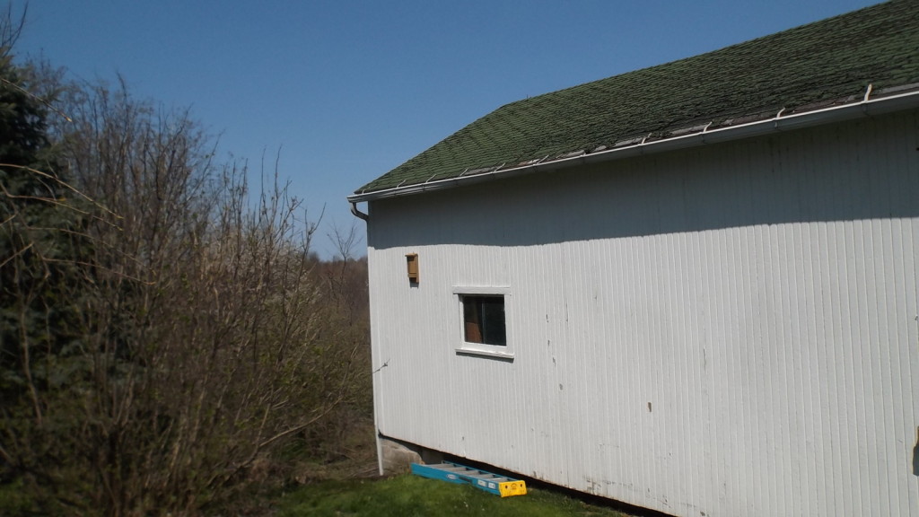 Bat house - mounted on west wall of barn